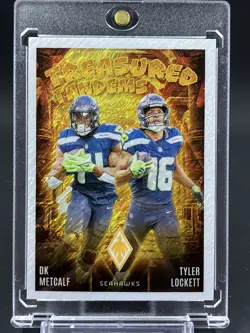 2024 Panini Phoenix DK Metcalf Tyler Lockett Treasured Tandems White Shimmer SSP - Image 1