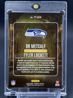 2024 Panini Phoenix DK Metcalf Tyler Lockett Treasured Tandems White Shimmer SSP - Image 2