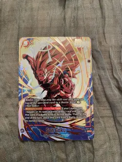 Son Goku FS11–07 SR Gold Alt Art Dragon Ball Super Fusion World NM Starter Deck - Image 1