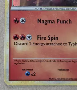 Pokemon TCG Typhlosion Card 32/123 Cracked Ice Holo HeartGold SoulSilver - Image 5