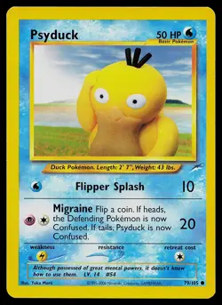 Pokemon Card Neo Destiny Psyduck 79/105 Common - Image 1