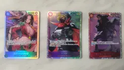 3 Super Rare One Piece Holo Japanese Cards OP07 500 Years in the Future set Mint - Image 1