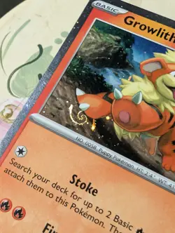 Pokemon Card Growlithe SVP 024 Cosmos Holo With HD GALAXY Swirl - Image 1