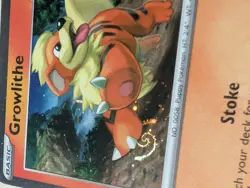 Pokemon Card Growlithe SVP 024 Cosmos Holo With HD GALAXY Swirl - Image 2