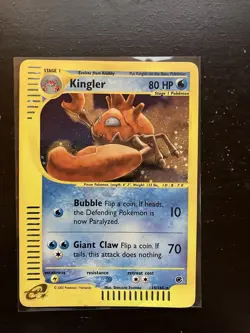 Pokemon Kingler TCG Expedition Base Set Holo Rare Card 15/165 - Image 1