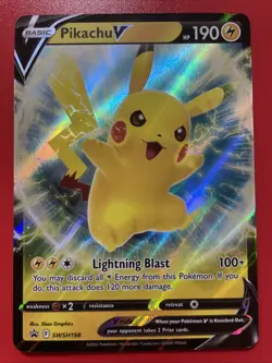 Pikachu V SWSH198 Holo Promo Pokemon TCG Card NM EN - Image 1