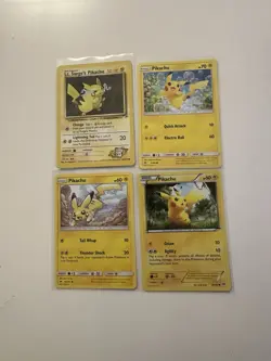 Pikachu Bundle of 4 Collectible Cards - All NM - Image 1