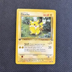 Pokemon Card Pikachu Gold W Stamp 60/64 1st Edition Jungle Promo WOTC - Image 1