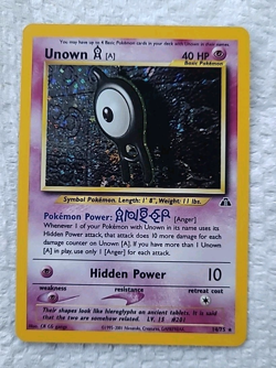 Unown [A] 14/75 Neo Discovery Holo-Rare Vintage Pokemon Card - Image 1