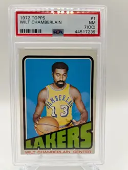 1972-73 Topps - Wilt Chamberlain #1 PSA 7 - Image 1