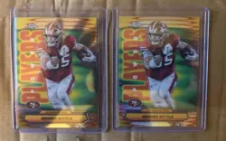 (2) 2025 Topps Chrome George Kittle Power Players Base & Refractor #PP-33 - Image 1