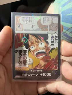 One Piece Card Game Luffy DON!! Foil Japanese +1000 NM - Image 1