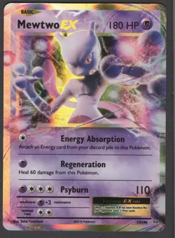 Mewtwo Ex 52/108 Holo NM Pokemon Card HQ Scan - Image 1