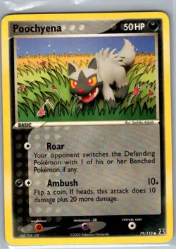 Poochyena 79/113 Non Holo Delta Species - Pokemon Card - NM - Image 1