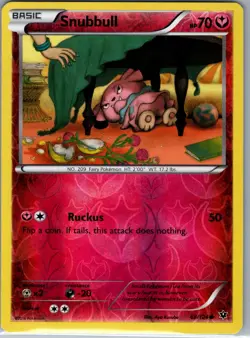 Snubbull 68/124 Reverse Holo XY - Fates Collide - Pokemon Card - NM - Image 1