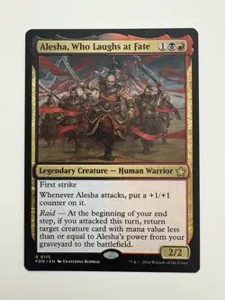 Alesha Who Laughs at Fate MTG Magic the Gathering Card NM Near Mint FDN - Image 1