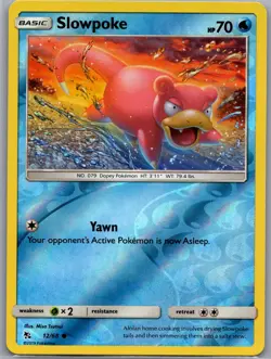 Slowpoke 12/68 Reverse Holo Hidden Fates - Pokemon Card - NM - Image 1
