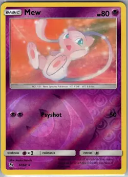 Mew 32/68 Reverse Holo Hidden Fates - Pokemon Card - NM - Image 1