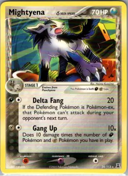 Mightyena (Delta Species) 24/113 Non Holo Delta Species - Pokemon Card - NM - Image 1