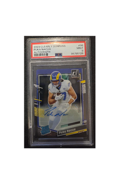 2023 Panini Clearly Donruss - Rated Rookie Puka Nacua Auto PSA 9 #96 (RC) - Image 1