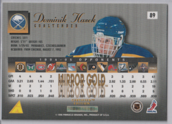 Dominik Hasek 1995-96 Select Certified Edition Mirror Gold #89 - Image 2