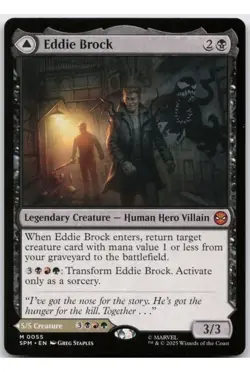 1x MTG Eddie Brock Spider-man Mythic! NM Mint! - Image 1