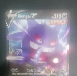 Pokemon Ultra Rare Gengar V Full Art Fusion Strike Single Strike 156/264 Holo - Image 3