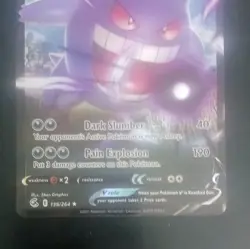 Pokemon Ultra Rare Gengar V Full Art Fusion Strike Single Strike 156/264 Holo - Image 4