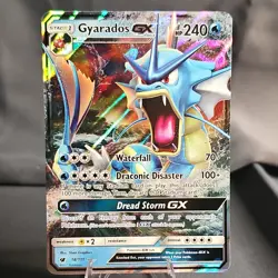 Pokemon Gyarados GX Ultra Rare Full Art Holo 18/111 SM Crimson Invasion 2017 NM - Image 1