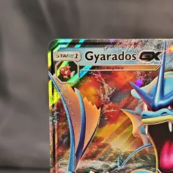 Pokemon Gyarados GX Ultra Rare Full Art Holo 18/111 SM Crimson Invasion 2017 NM - Image 2