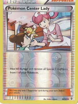 POKEMON CENTER LADY REVERSE HOLO 68/83 POKEMON XY GENERATIONS - Image 1