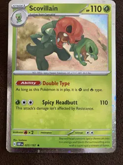 Pokemon Obsidian Flames 025/197 Scovillain Cosmos Holo EXCLUSIVE - Image 1