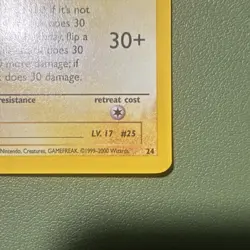 Pokemon ______'s Pikachu Pikachu World Promo 24 Regular 50 HP 2000 English - Image 2