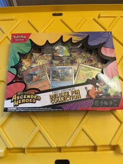 Pokemon TCG Ascended Heroes Deluxe Pin Collection Kit Tepig Totodile Chikorita - Image 1