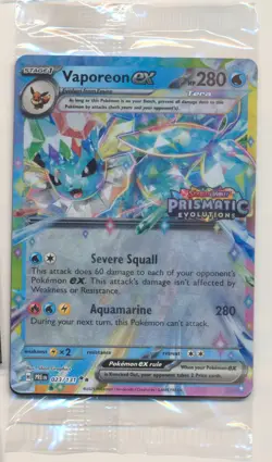 Pokemon Vaporeon EX 023/131 Prismatic Evolutions Stamp Promo Sealed - Image 1