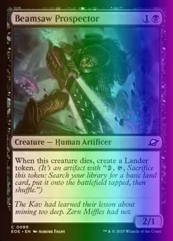 MTG Magic the Gathering Beamsaw Prospector (89/426) Edge of Eternities NM FOIL - Image 1