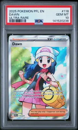 2025 POKEMON PFL EN-PHANTASMAL FLAMES ULTRA RARE #118 DAWN PSA 10 - Image 1