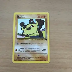 61/82 Mankey Unlimited - Team Rocket - NM Near Mint Pokemon Card - Image 1