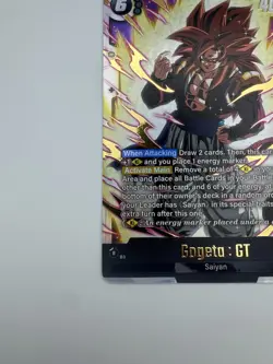 Bandai Dragon Ball Super Card Game Gogeta GT FB09-123 SCR Secret Rare Foil - Image 4