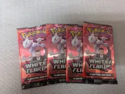 Lot #8 With 4 SEALED PACKS POKEMON SCARLET & VIOLET WHITE FLARE FREE SHIPPING 820650808180 - Image 1