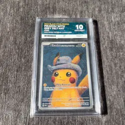 Pikachu Grey Felt Hat Ace 10 perfect sub grades Pokemon - Image 1