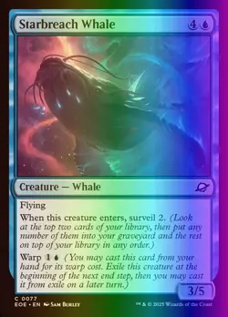MTG Magic the Gathering Starbreach Whale (77/426) Edge of Eternities LP FOIL - Image 1