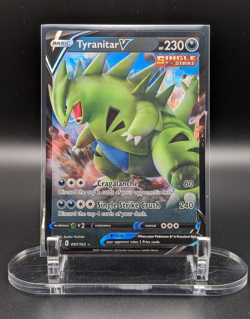 Tyranitar V #097/163 (Battle Styles) SWSH05 Pokemon (Ultra Rare) NM *2021* - Image 1
