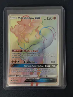 Pokemon TCG - Marshadow GX 156/147 Burning Shadows Secret Rare Rainbow - Image 1