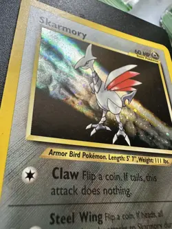 Pokemon TCG Skarmory Neo Genesis 13/111 Holo NM *Rare WoTC Swirl* - Image 2