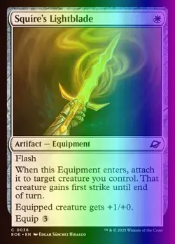 MTG Magic the Gathering Squire's Lightblade (36/426) Edge of Eternities LP FOIL - Image 1