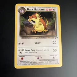 Dark Raticate 51/82 Common Team Rocket Pokemon Unlimited Lightly Played - Image 1