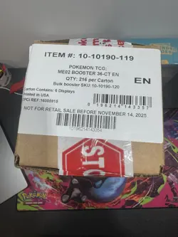 Pokemon TCG: Mega Evolution Phantasmal Flames Booster Box Case ME02 - Image 1