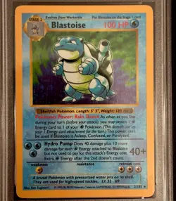 1999 POKEMON BASE SET SHADOWLESS #2 BLASTOISE-HOLO PSA 8 - Image 3