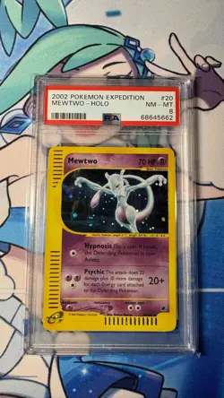 2002 Mewtwo Expedition Holo - 20/165 - PSA 8! - Image 1